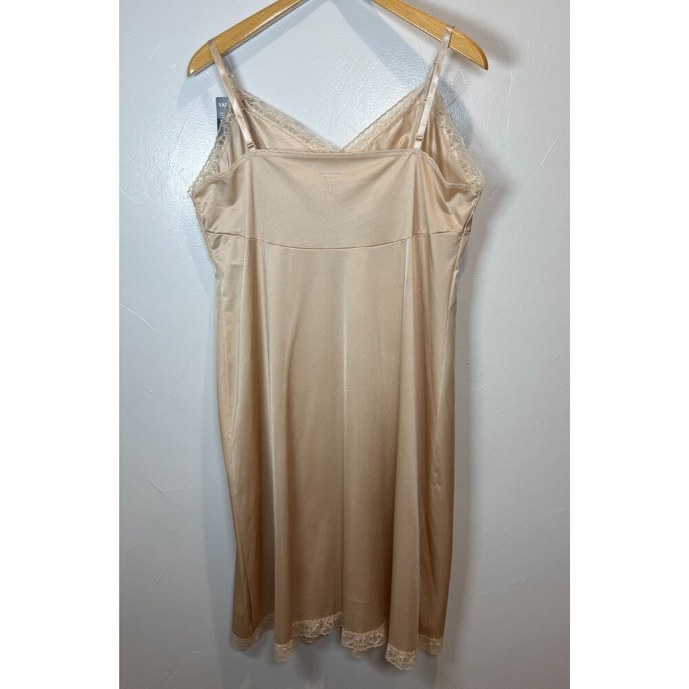 Vanity Fair Full Slip Dress Beige 26" Length Size XL NWT Layering Neutral - Picture 7 of 11